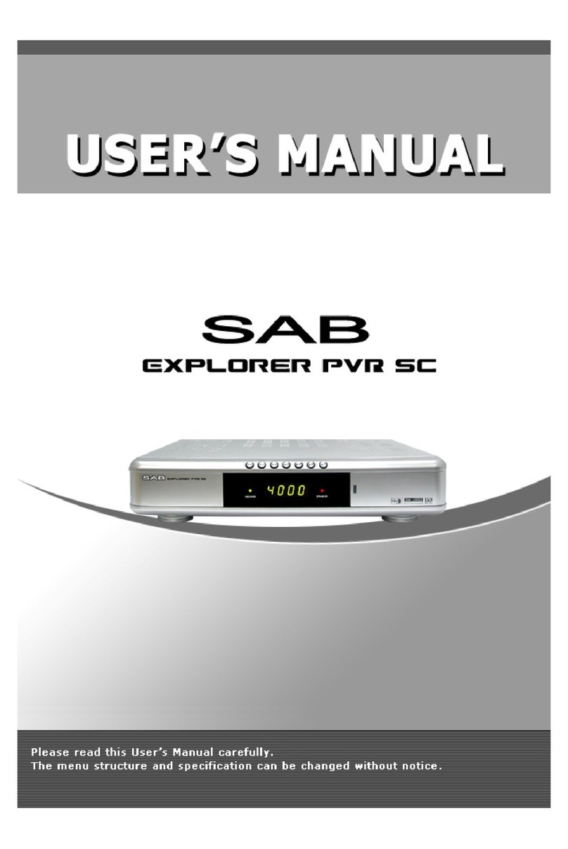 SAB Explorer PVR SC user manual SAB Explorer PVR SC user manual