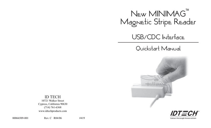 IDTECH MINIMAG Quick start manual