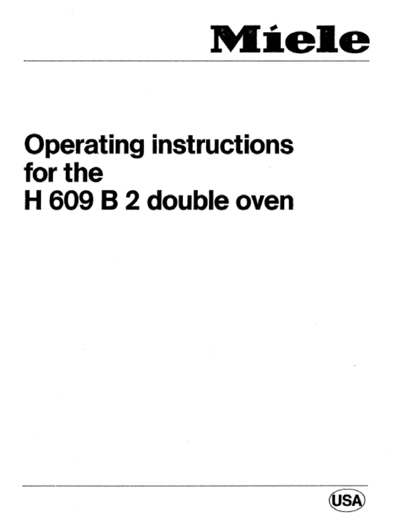 Miele H 609 B 2 operating instructions