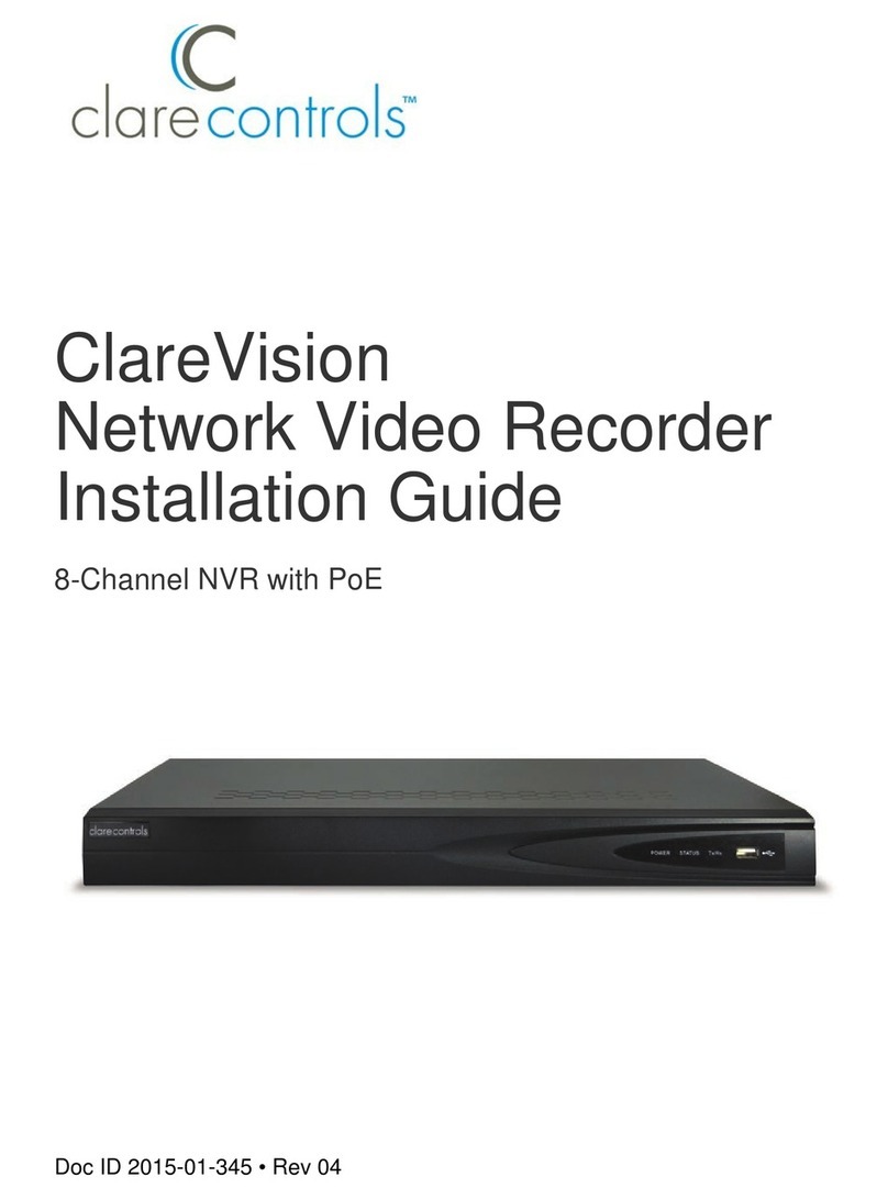 Clare Controls ClareVision installation guide
