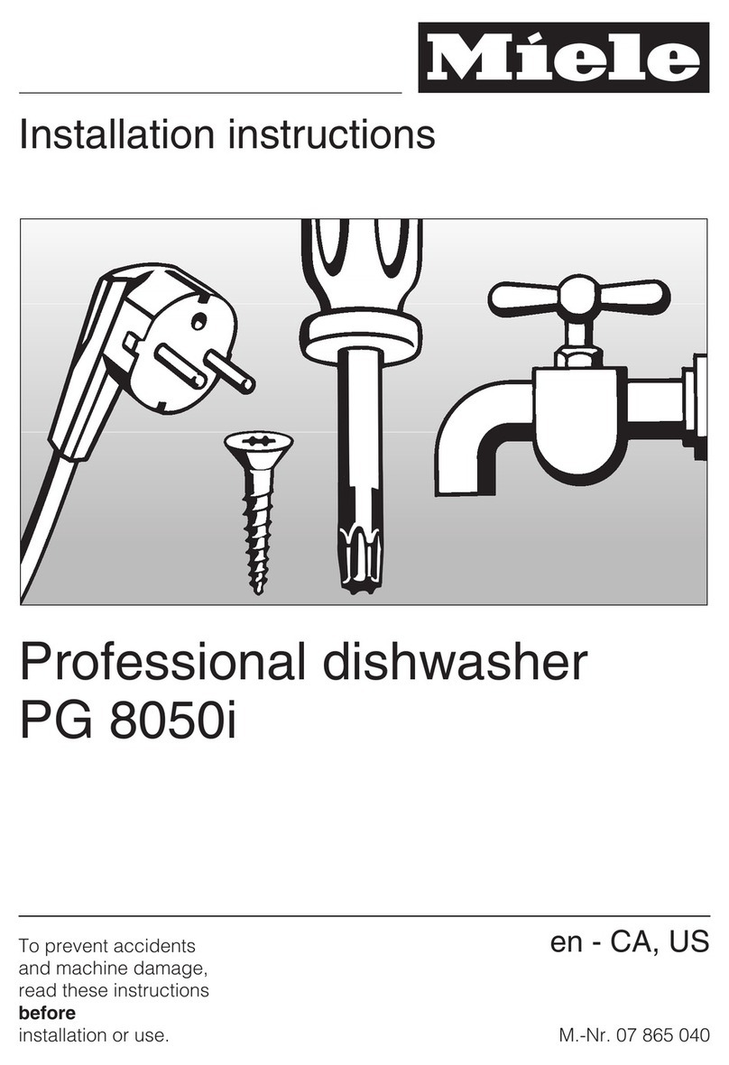 Miele PG 8050i installation instructions
