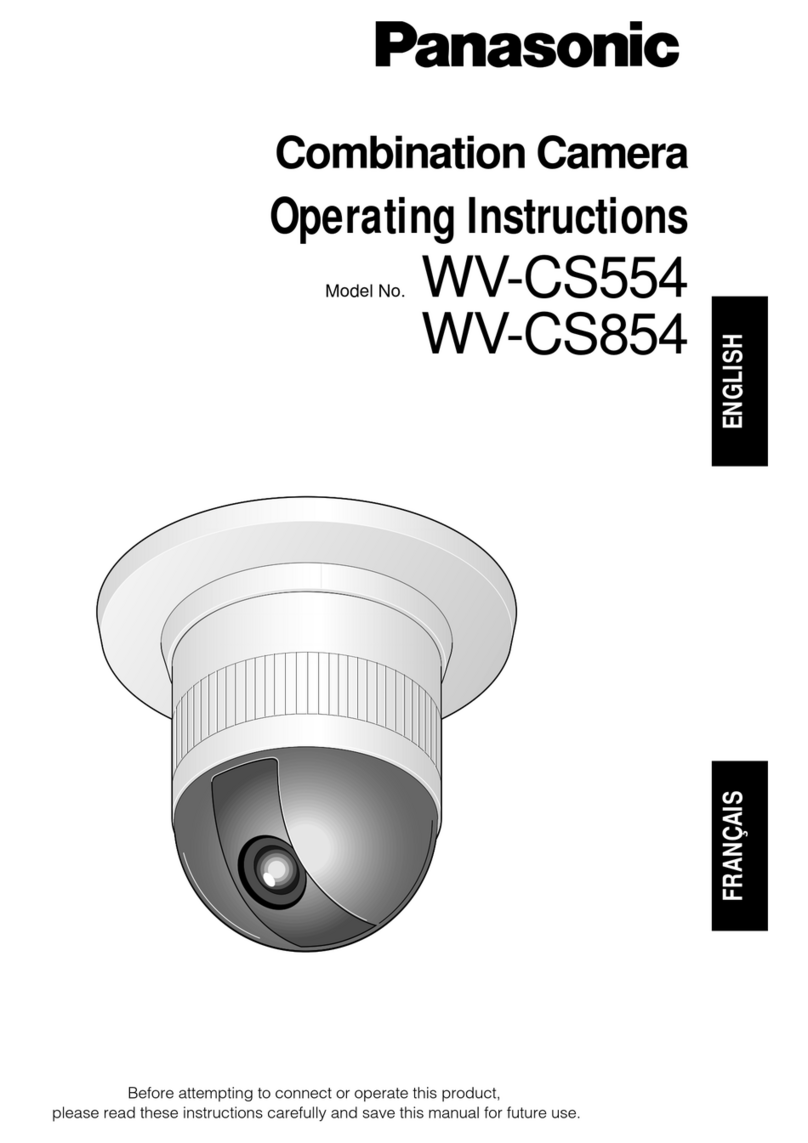 Panasonic WVCS554 - COLOR CAMERA operating instructions