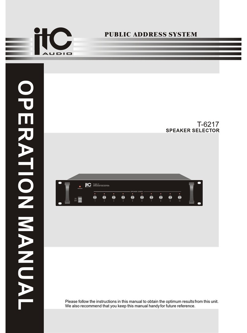 ITC Audio T-6217 Operation manual