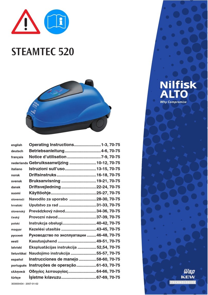 Nilfisk-ALTO STEAMTEC 520 operating instructions