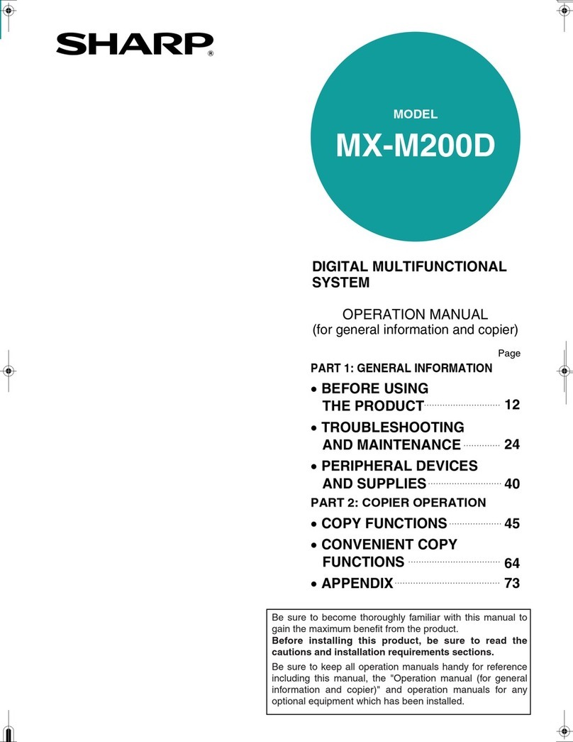 Sharp MX-M200D User manual