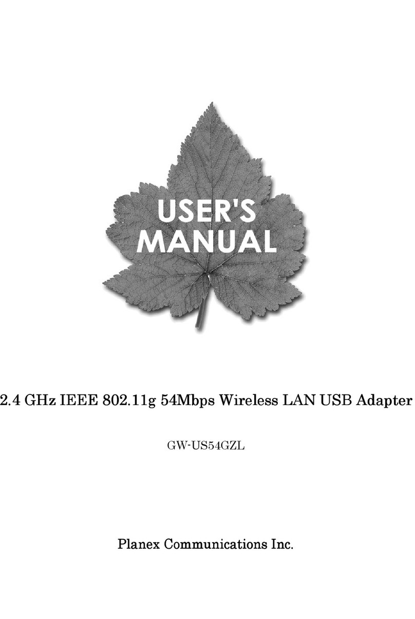 Planex GW-US54GZL user manual