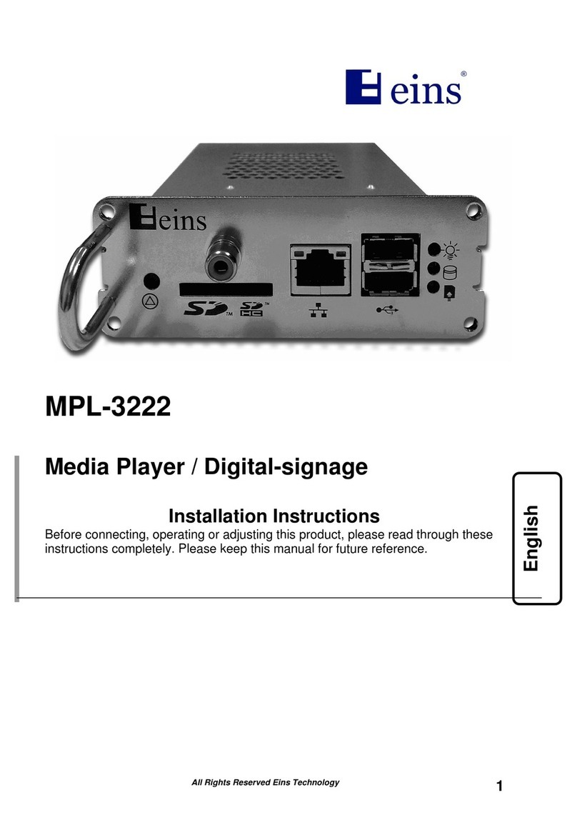 Eins MPL-3222 installation instructions