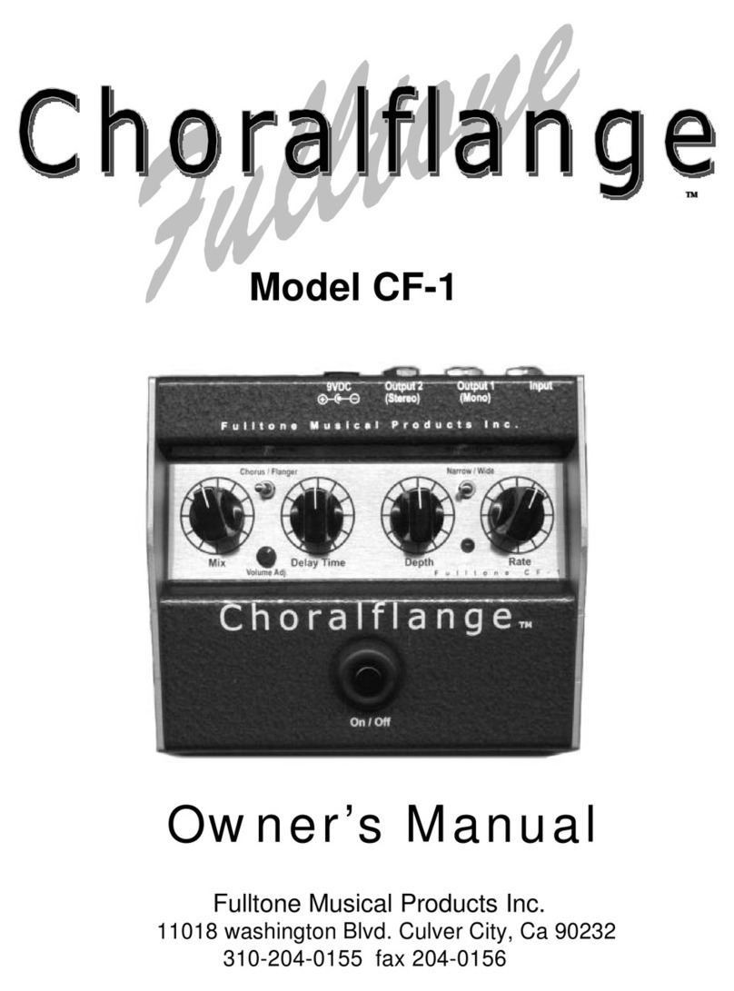 Fulltone Choralflange CF-1 owner's manual