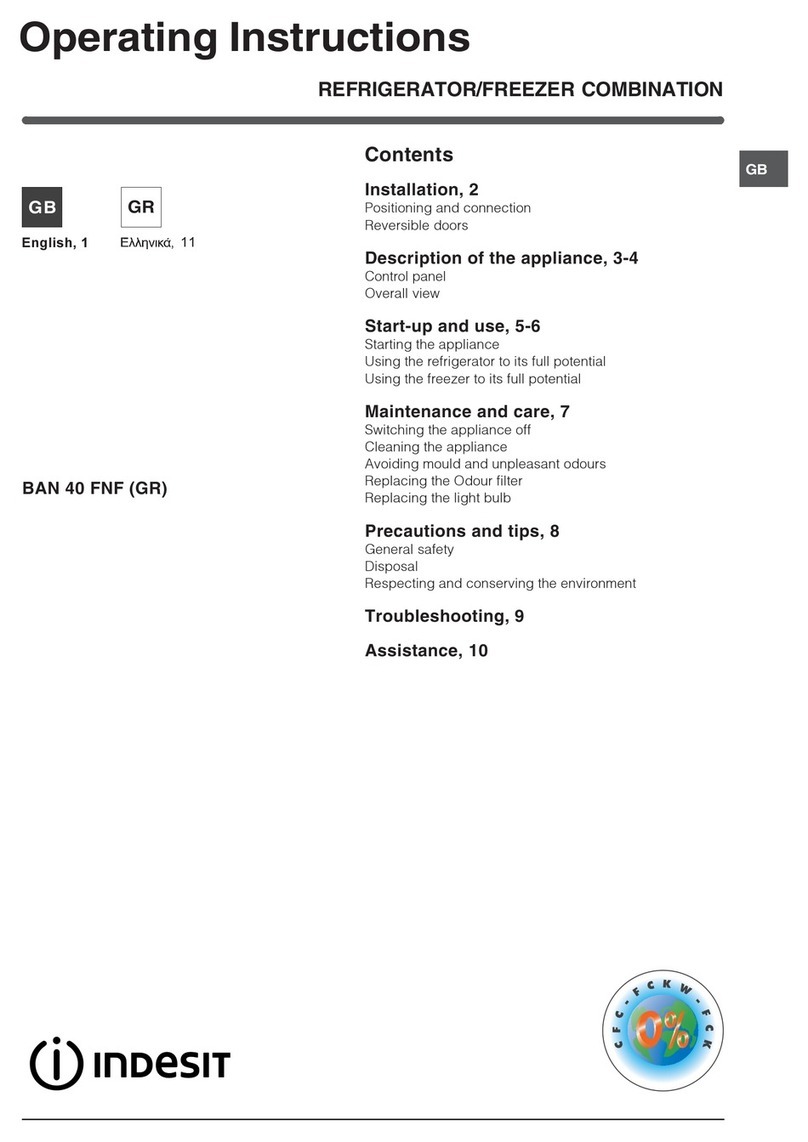 Indesit BAN 40 FNF (GR) operating instructions