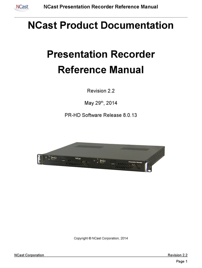 NCast Presentation Recorder Reference manual