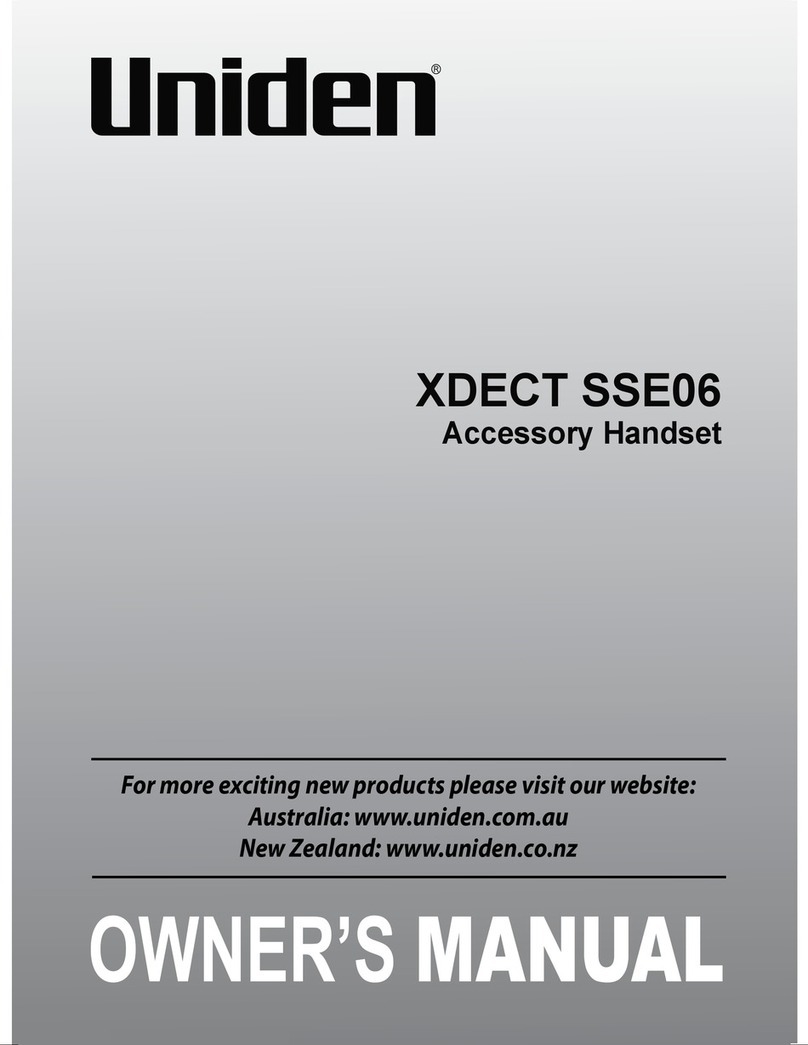 Uniden XDECT SSE06 owner's manual