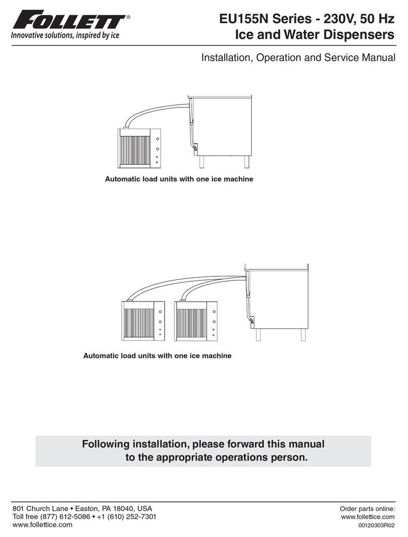 Follett EU155N Series Installation, operation and service manual Follett EU155N Series Installation, operation and service manual