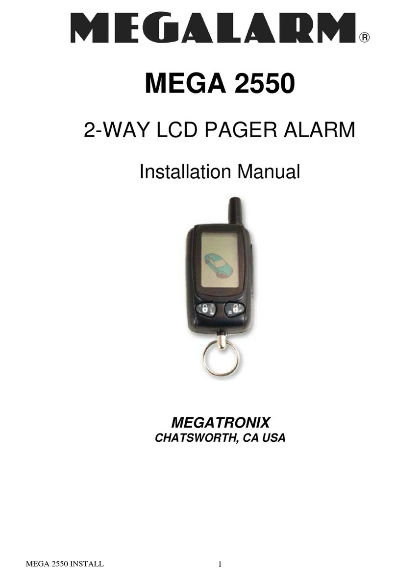 Megalarm MEGA 2550 installation manual