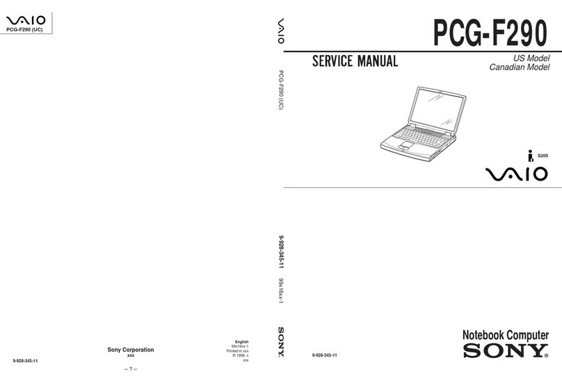 Sony VAIO PCG-F290 Service manual
