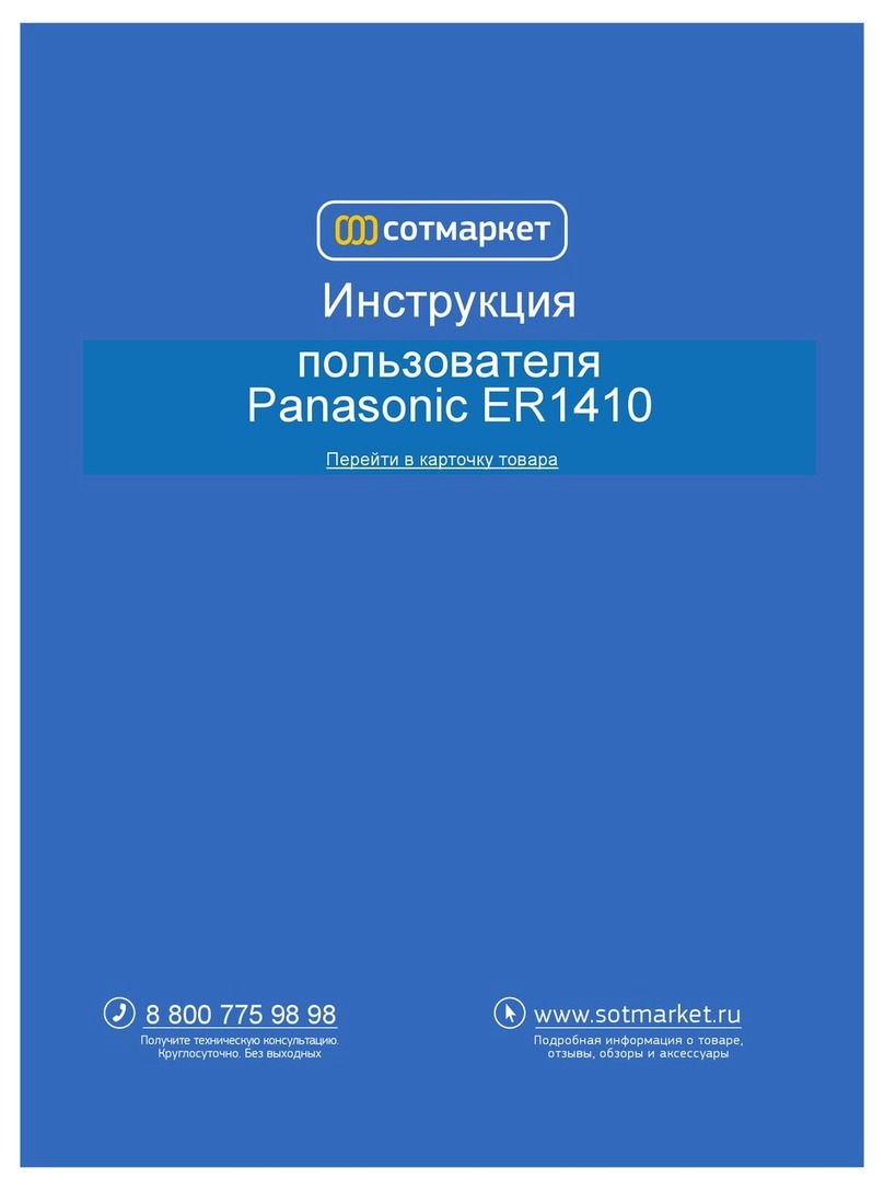 Panasonic ER1410 operating instructions