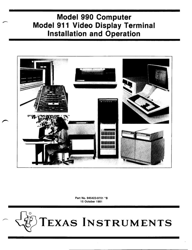Texas Instruments 990 Installation and operation