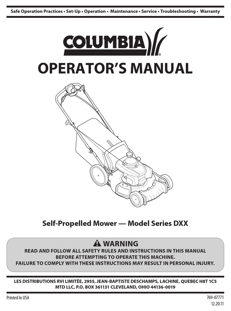 Columbia Series DXX Operator's manual