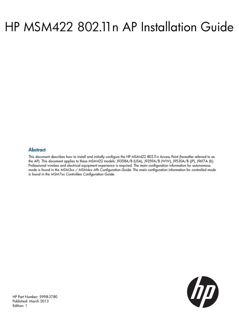 HP MSM422 802.11n User manual