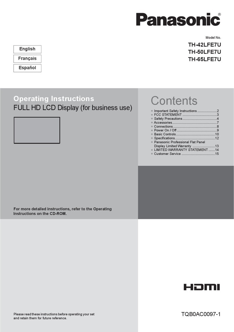 Panasonic TH-42LFE7U User manual