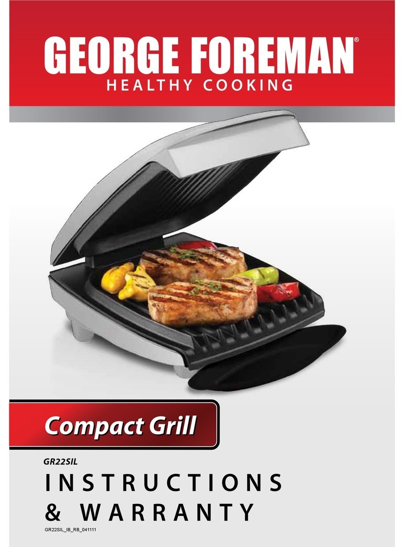 George Foreman GR22SIL Installation instructions manual
