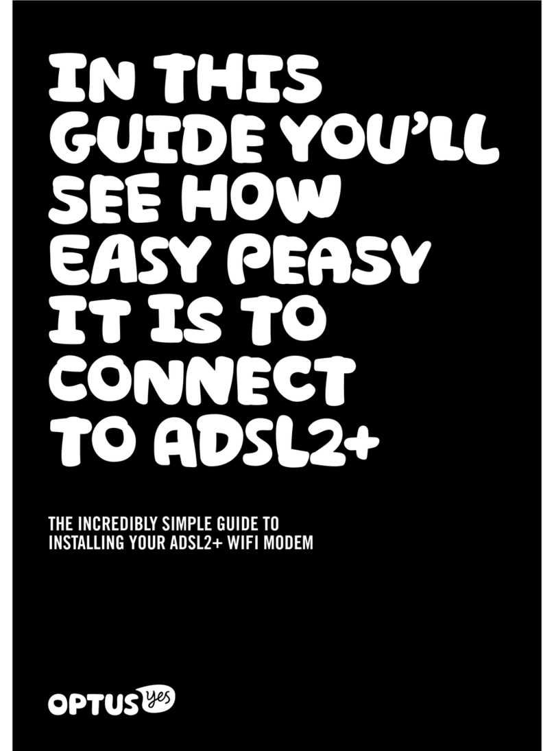 Optus ADSL2+ WIFI MODEM Instruction Manual