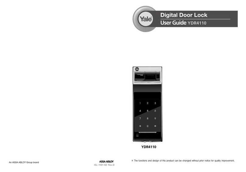Yale YDR4110 User manual Yale YDR4110 User manual