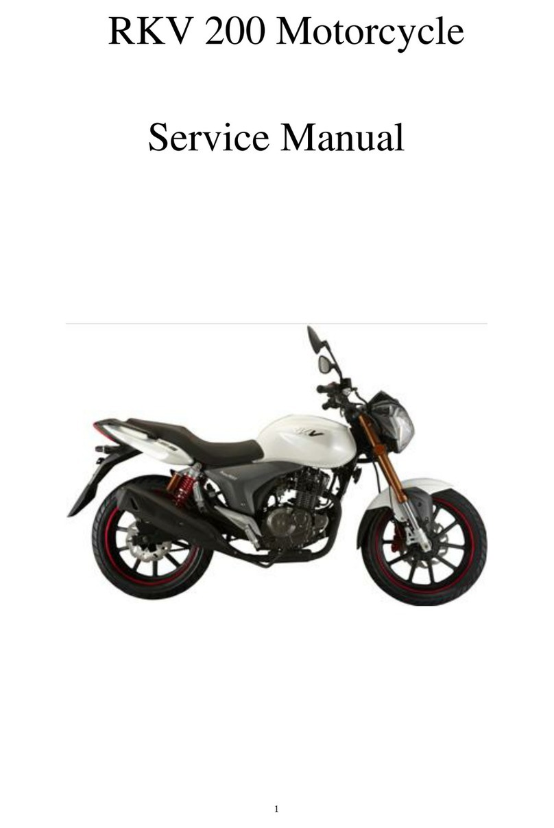 Zhejiang Qianjiang Motorcycle RKV 200 Service manual