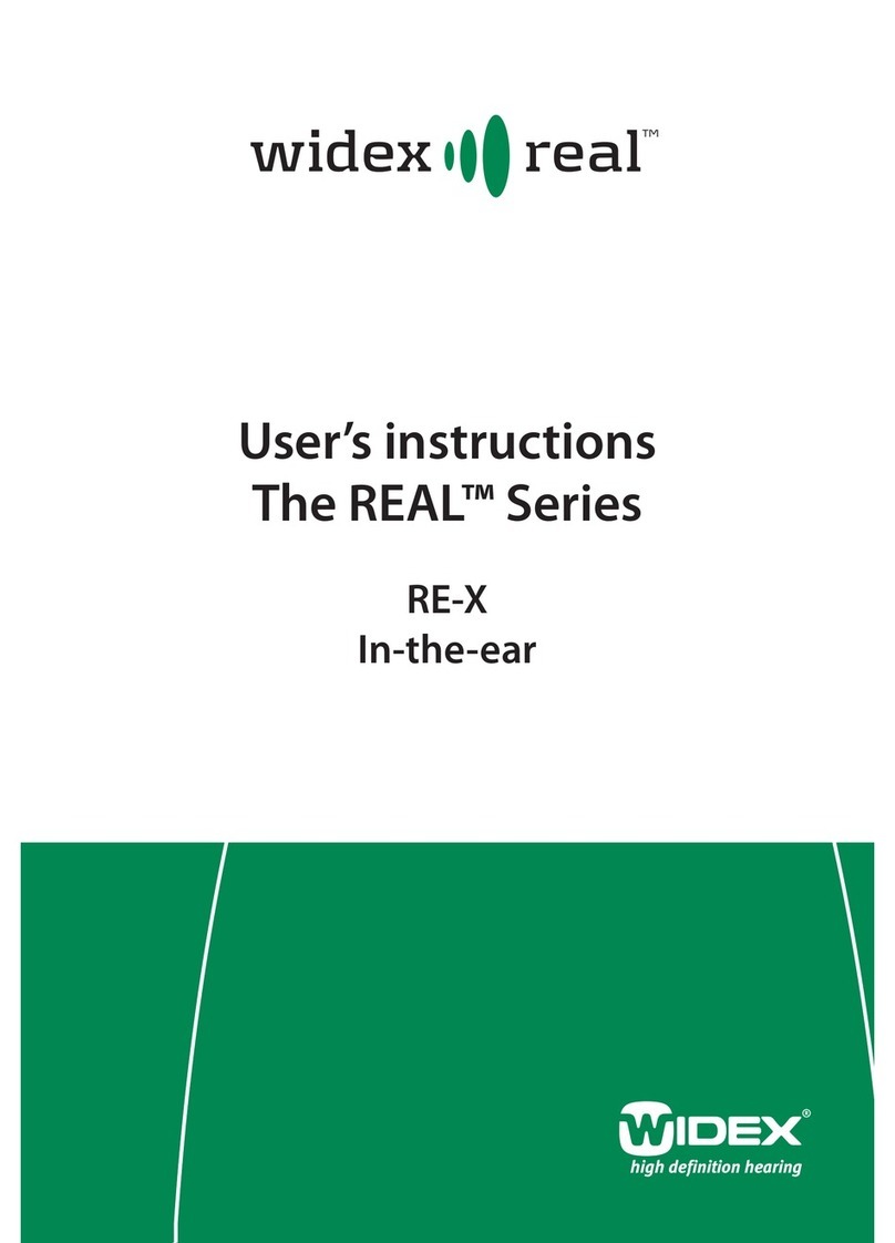 Widex RE-X Real Series User instructions