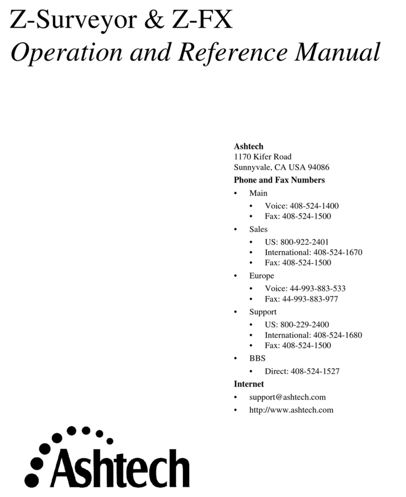 ashtech Z-Surveyor User manual