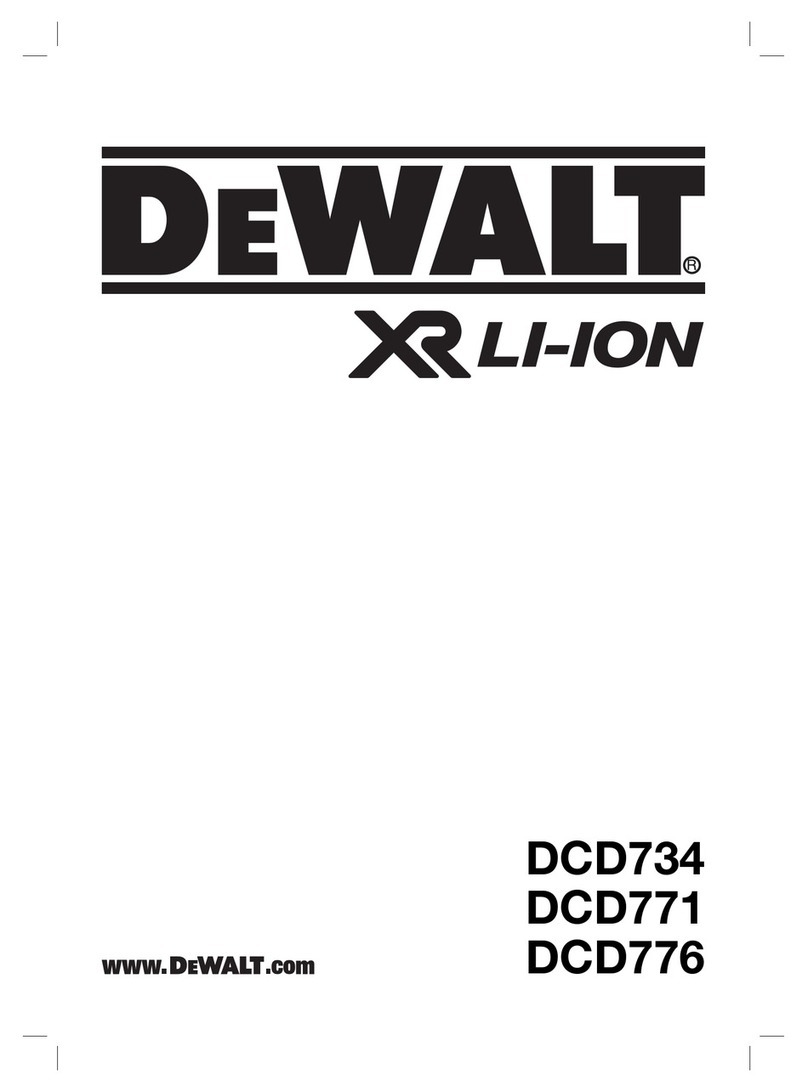 DeWalt XR Li-Ion DCD734 User manual
