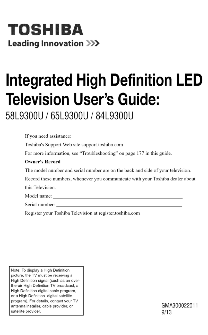 Toshiba 58L9300U User manual