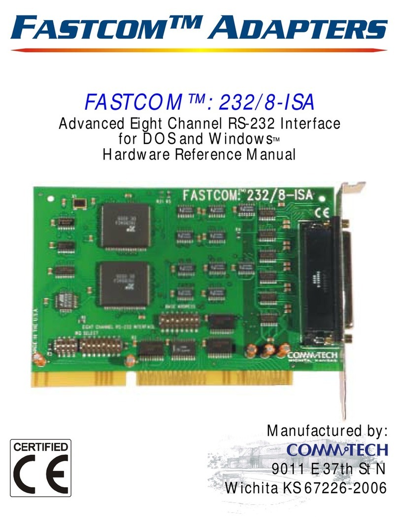 Fastcom 232/8-ISA Hardware reference manual