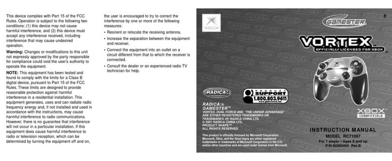 Gamester Vortex RC71097 User manual