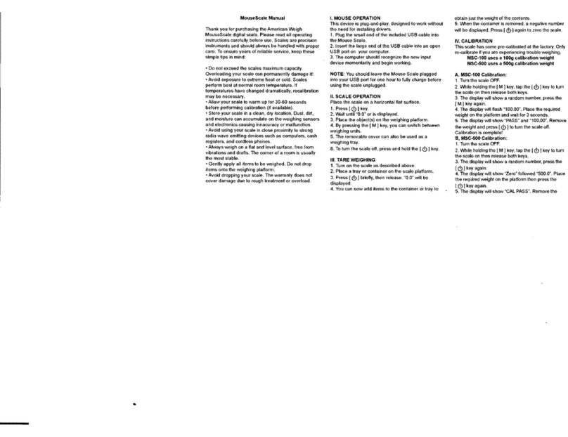 AWS MSC-100 User manual