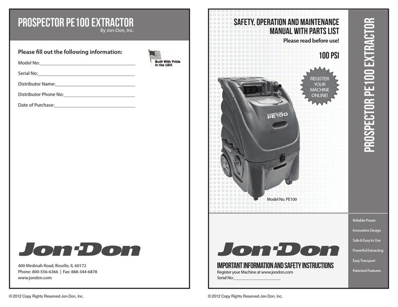 Jon-Don Prospector PE100 User manual