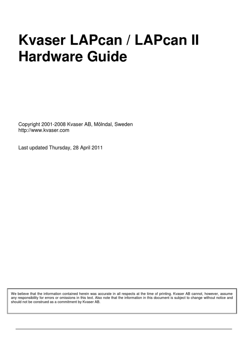 Kvaser LAPcan Hardware guide