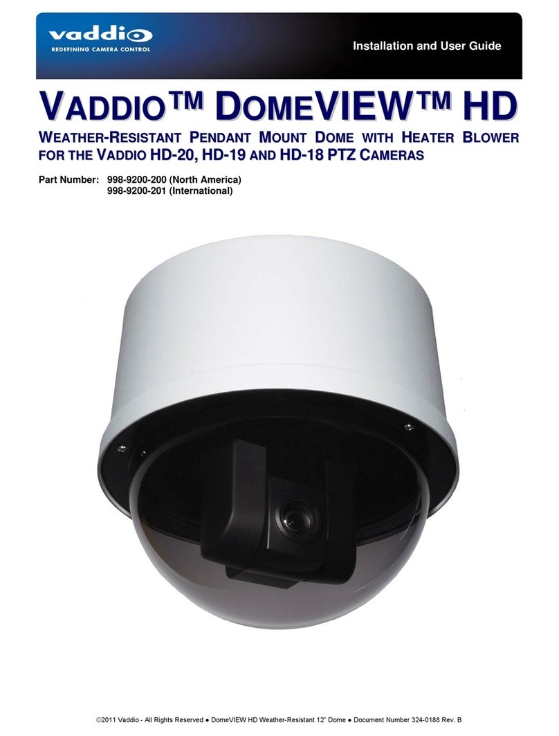 VADDIO WALLVIEW DVI/HDMI HD-20 User manual