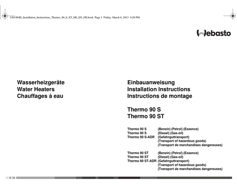 Webasto Thermo 90 ST installation instructions
