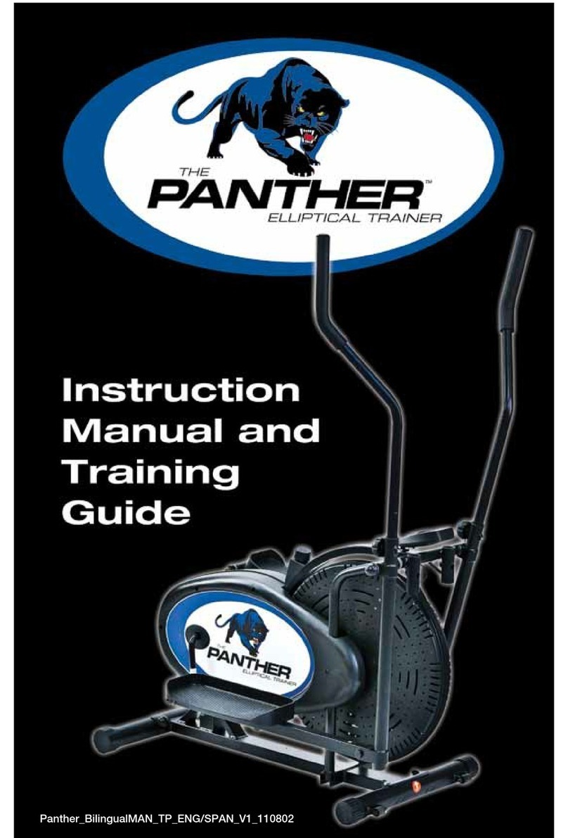 Panther Elliptical instruction manual