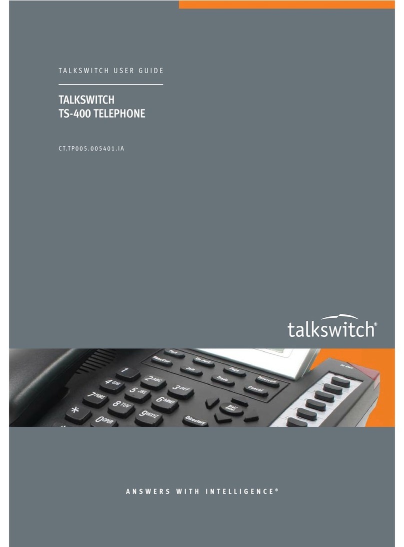 Talkswitch TS-400 User manual