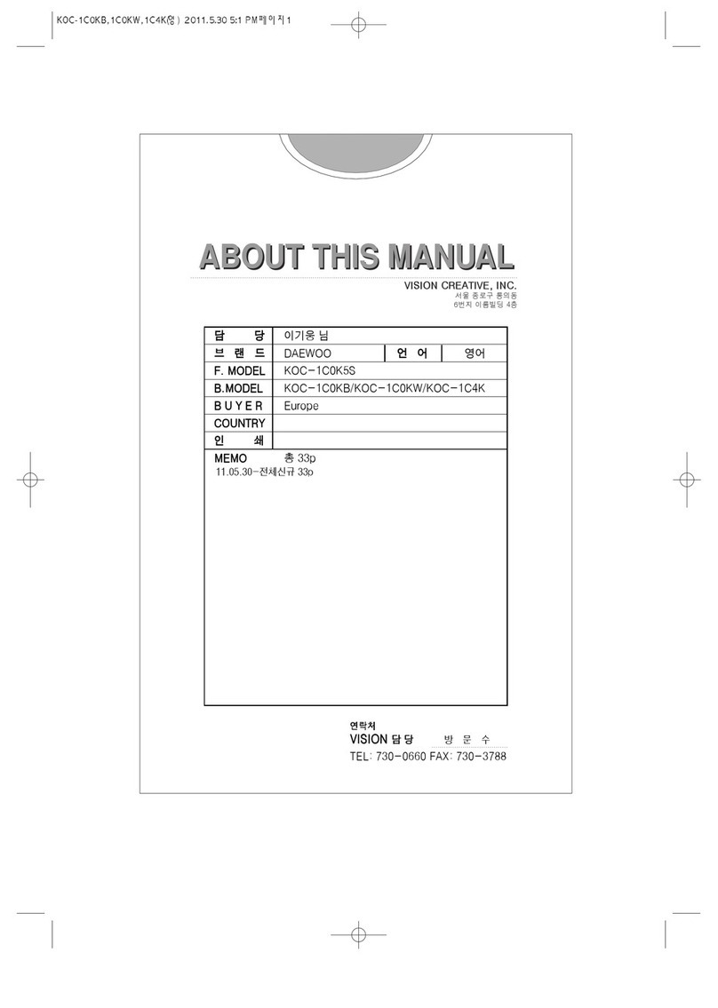 Daewoo KOC-1C0KB owner's manual
