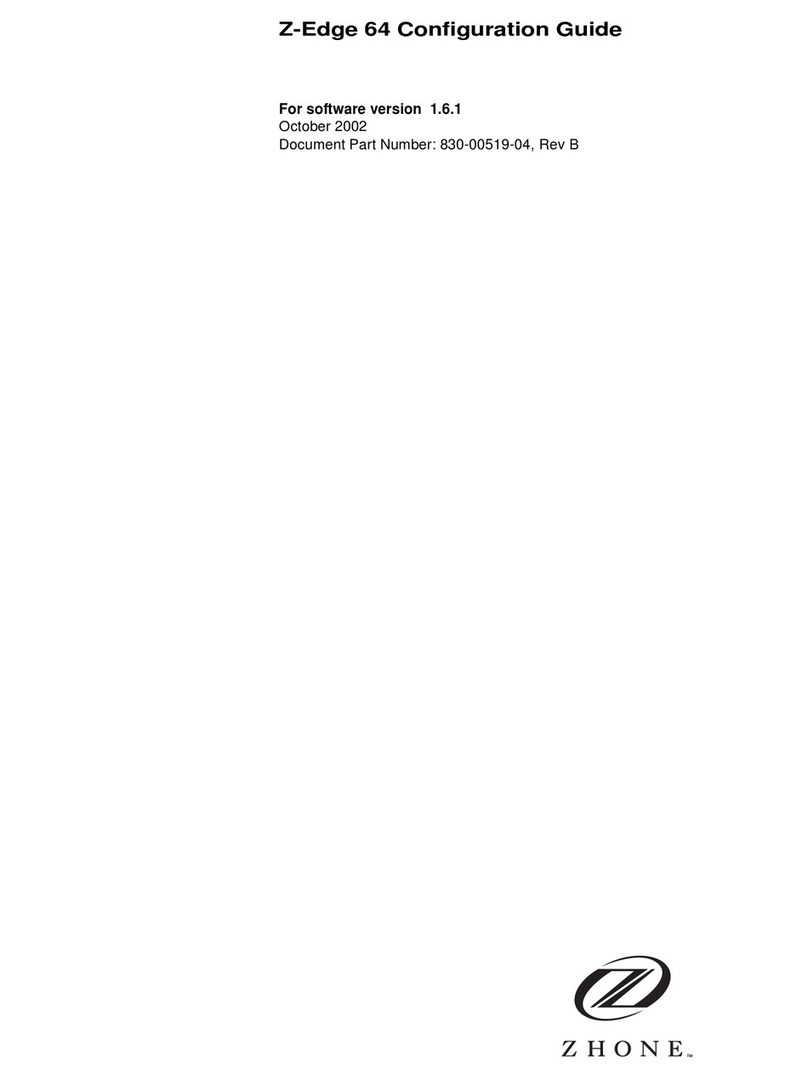 Zhone Z-Edge 64 Configuration guide
