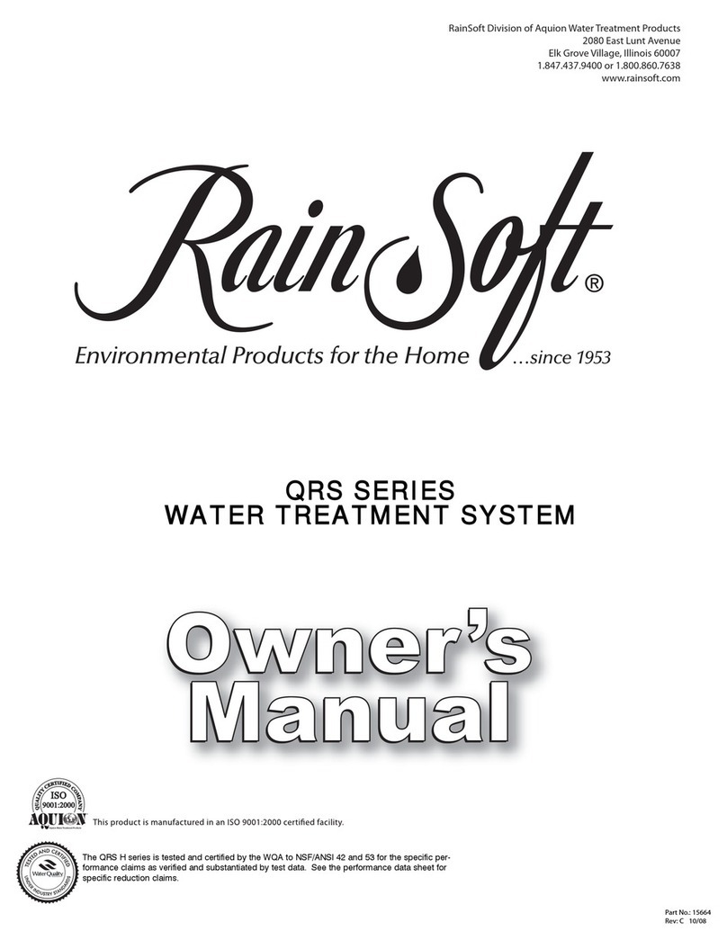Rain Soft QRS SERIES owner's manual Rain Soft QRS SERIES owner's manual