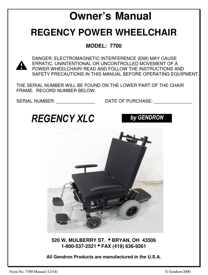 GENDRON REGENCY XLC 7700 owner's manual