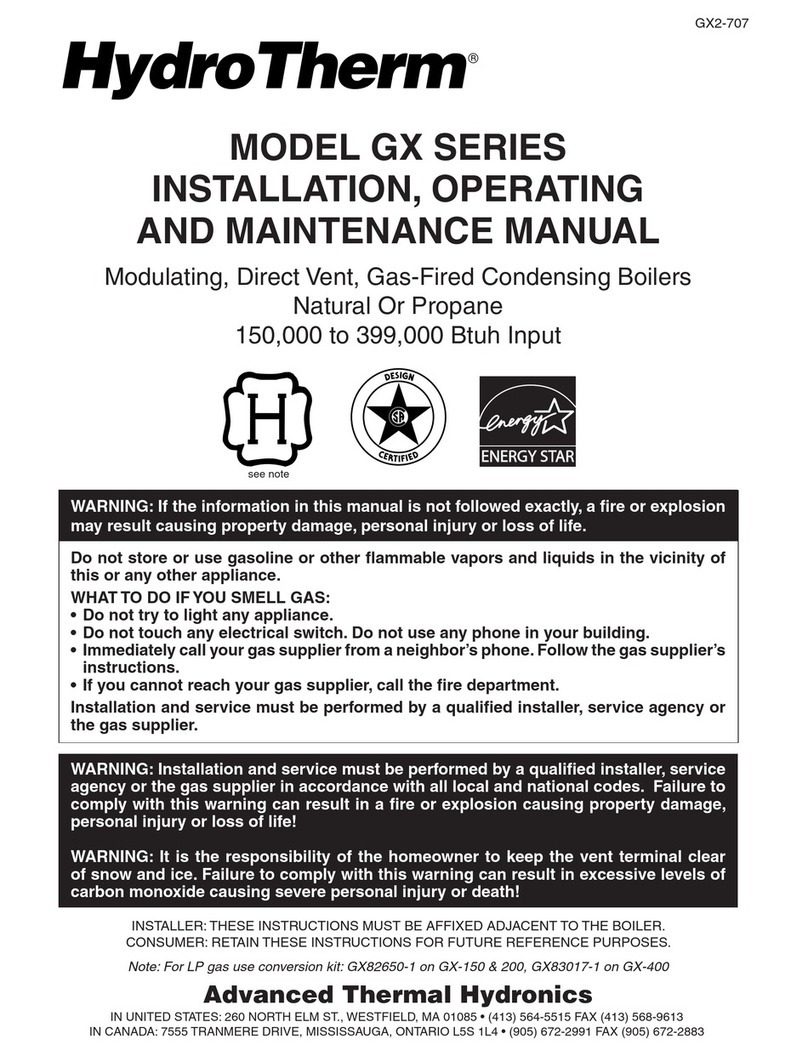 HydroTherm GX Series Installation guide