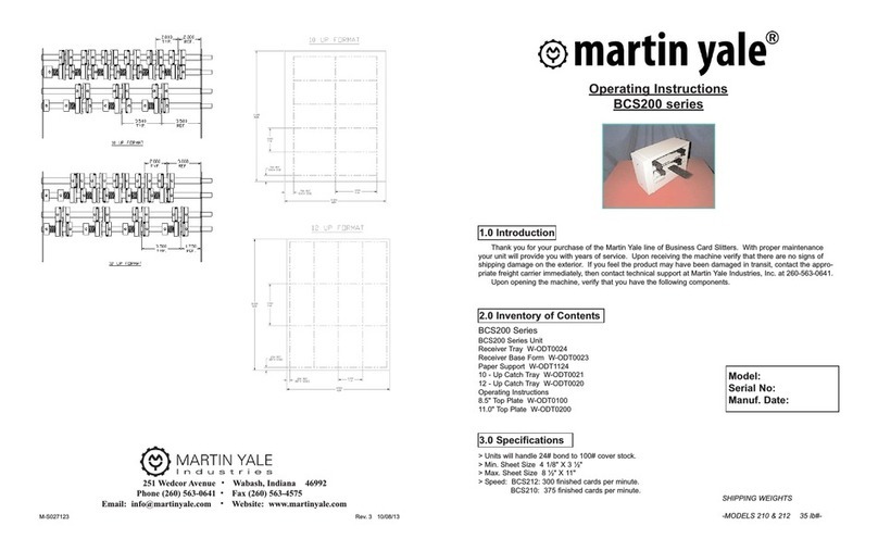Martin Yale BCS200 Series operating instructions