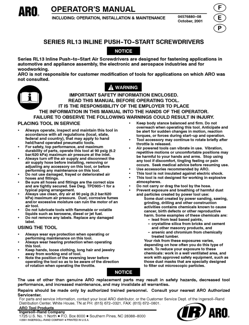 ARO RL13 SEries Operator's manual