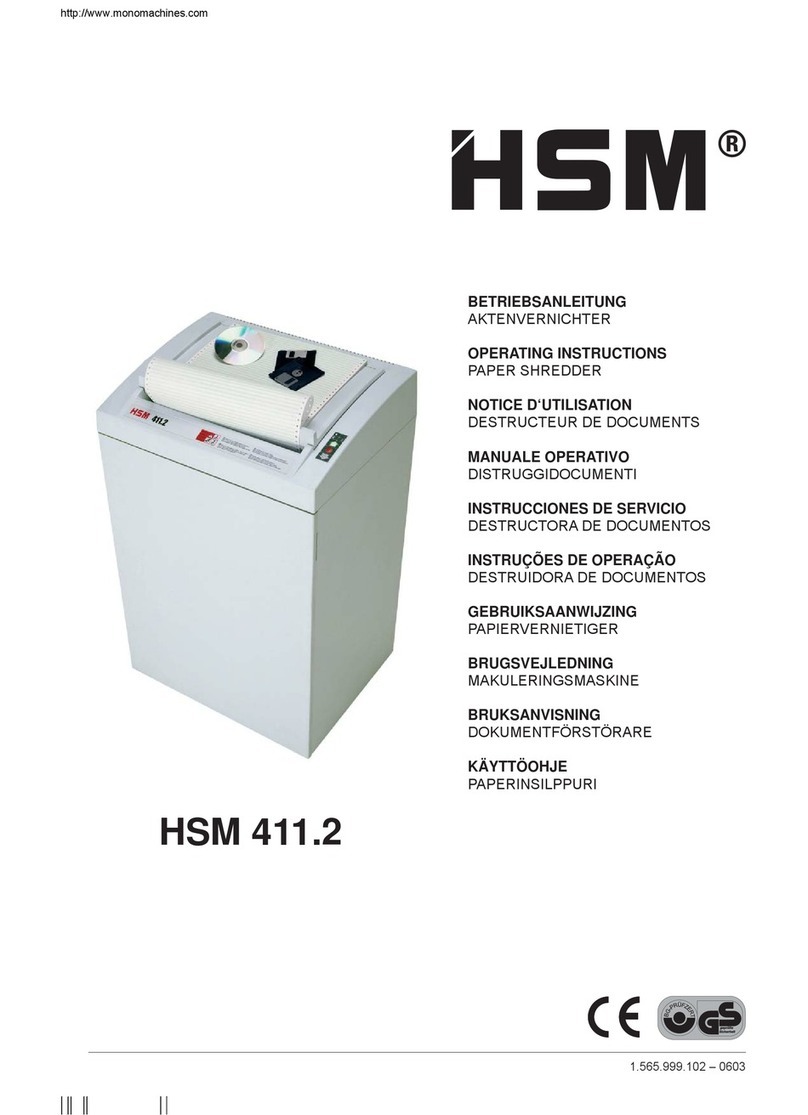 HSM HSM 411.2 operating instructions