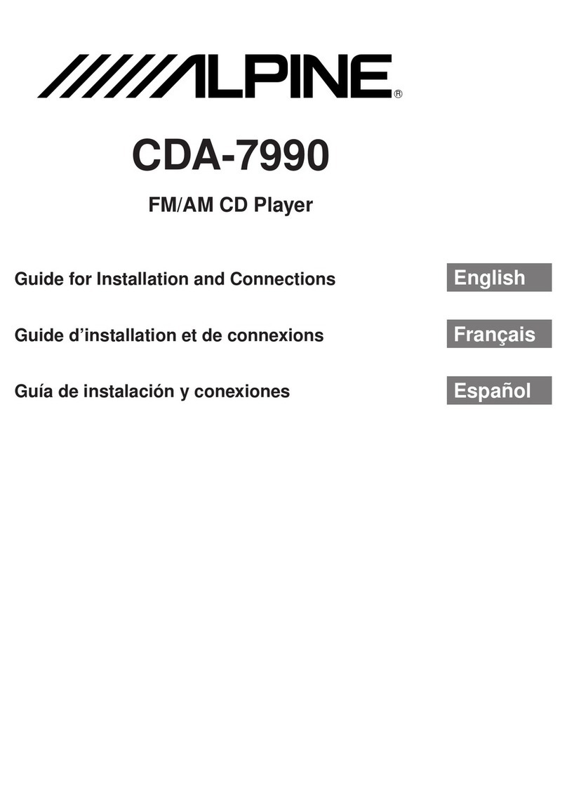 Alpine CDA-7990 Guide for installation and connections