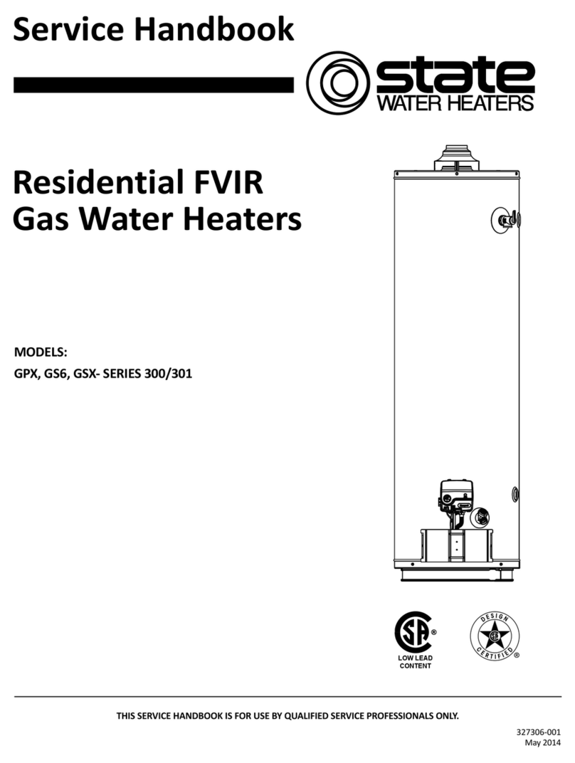 State Water Heaters GPX Service handbook